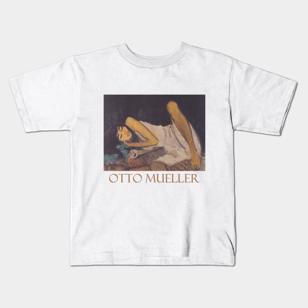 Liegende (1914) by Otto Mueller Kids T-Shirt by Naves